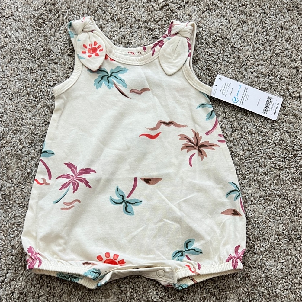 Carter's Cream Floral Bodysuit
